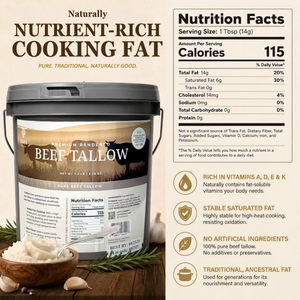 Premium Rendered Pure Beef Tallow 7.2lbs