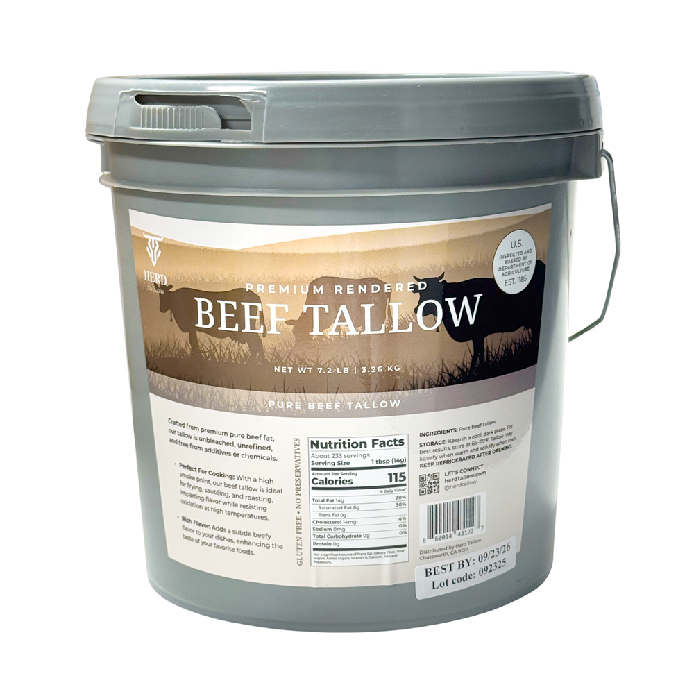 Premium Rendered Pure Beef Tallow 7.2lbs
