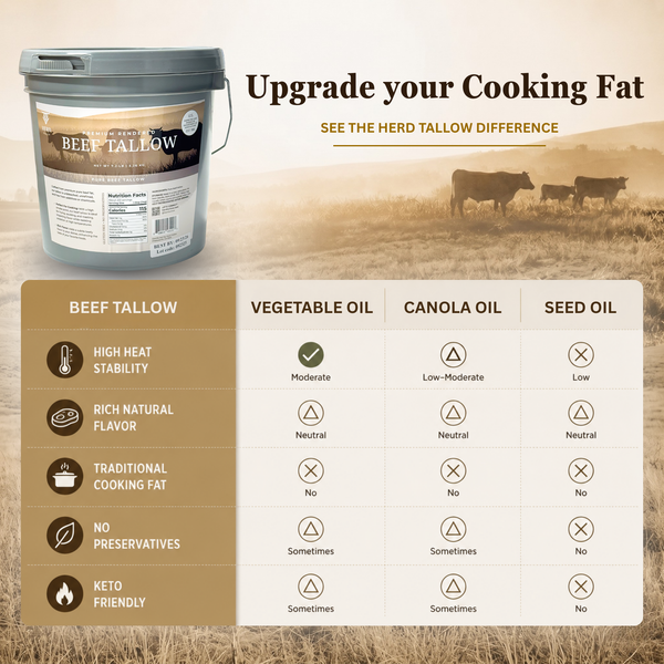 Premium Rendered Pure Beef Tallow 7.2lbs