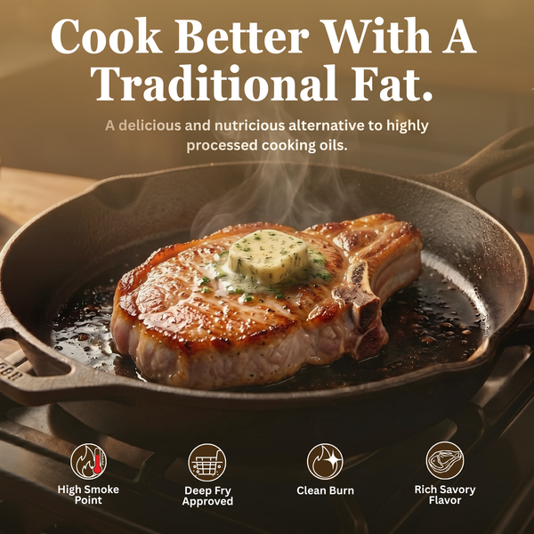 Premium Rendered Pure Beef Tallow 7.2lbs