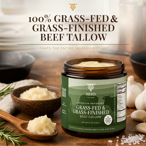 Grass-Fed & Grass-Finished Beef Tallow - 14oz