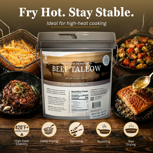 Premium Rendered Pure Beef Tallow 7.2lbs