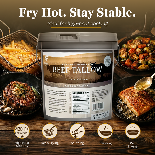 Premium Rendered Pure Beef Tallow 7.2lbs