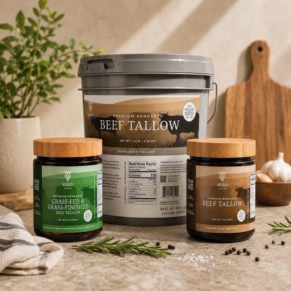 Complete Kitchen Bundle Grass Fed and Grass Finished 14oz plus Pure 14oz plus 7.2lb Bucket
