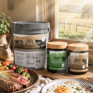 Complete Kitchen Bundle Grass Fed and Grass Finished 14oz plus Pure 14oz plus 7.2lb Bucket