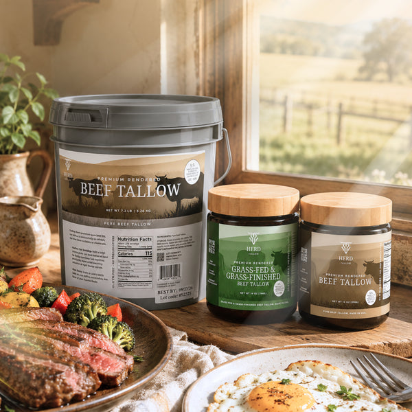 Complete Kitchen Bundle Grass Fed and Grass Finished 14oz plus Pure 14oz plus 7.2lb Bucket